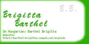 brigitta barthel business card